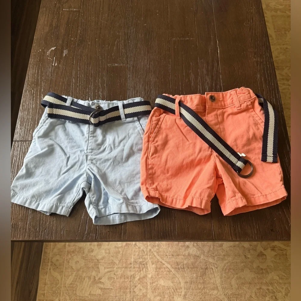 NWOT 2 Pairs of The Children's Place Toddler Twill Belted Chino Short in 2T